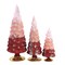 Cody Foster 11.75 In Red Glitter Gradient Trees Christmas Decorative Tree Set , Christmas Valentines Set/3 Decorative Village Decor Mantle Holiday